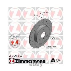 2 Brake Disc Zimmermann 405.4100.52 Brake Discussion Sport Coat Z
