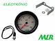 52mm & Pressure Sensor Gauge Kit 30psi White Dial Electronic Engine No