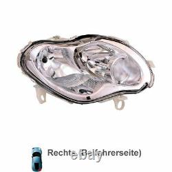 Diederichs Headlight Halogen Right For Smart City-coupe 450 Cabriolet