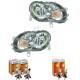 Headlight Set Smart Year Mfr. 98-02 Coupe Cabriolet Bosch H1 + H7 Incl. Lamps