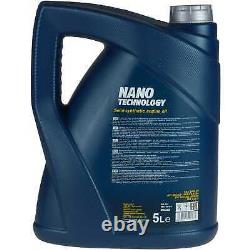 Mannol 5 L Nano Tech 10w-40 Engine Oil + Mann-filter For Smart City-coupe