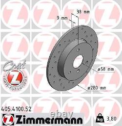 Set of 2 brake discs for Smart Fortwo Coupe 0.7, City-Coupe 0.6, Cabrio 0.6, 0.7