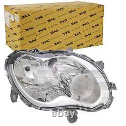 TYC H7/H1 LEFT HEADLIGHT Compatible With SMART CABRIO CITY-COUPE FORTWO