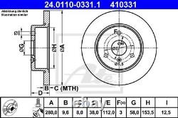 2x ATE, Disque de frein 24.0110-0331.1 pour SMART, CABRIO (450) CITY-COUPE (450)