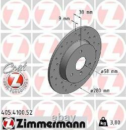 2x ZIMMERMANN Disque de frein VORNE pour SMART CITY-COUPE (450) ROADSTER (452)