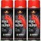 3 Peinture Etrier Frein Rouge 200°c 400ml Spray Haute Temperature Ht Bombe