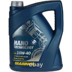 MANNOL 5 L Nano Tech 10W-40 huile moteur + Mann-Filter pour Smart City-Coupe